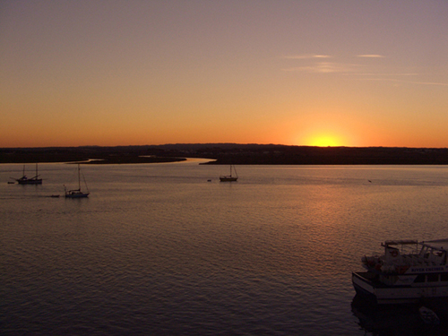 ATARDECER SOBRE EL RÍO GUADIANA